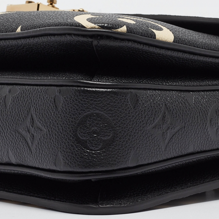 Pre Owned Louis Vuitton Black/Beige Monogram Empreinte Leather Crafty Pochette Metis Bag