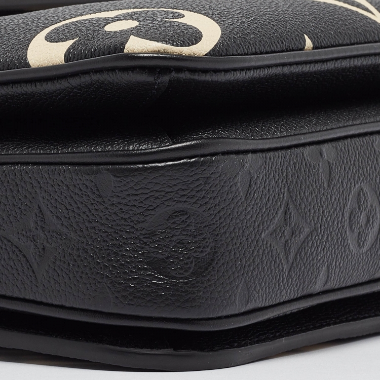Pre Owned Louis Vuitton Black/Beige Monogram Empreinte Leather Crafty Pochette Metis Bag