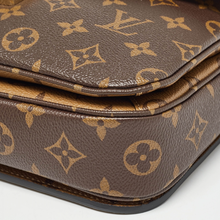 Pre Owned Louis Vuitton Monogram Reverse Canvas Pochette Metis Bag