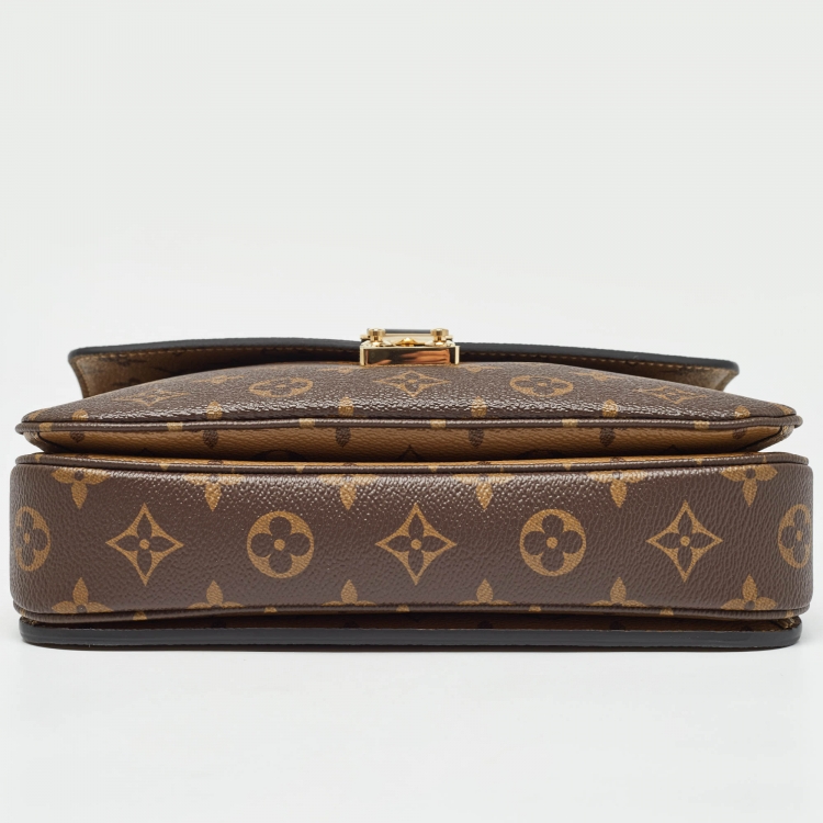 Pre Owned Louis Vuitton Monogram Reverse Canvas Pochette Metis Bag