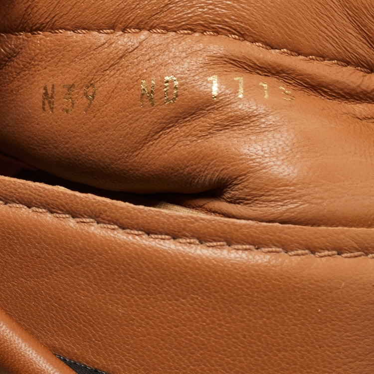 مملوكة مسبقًا Louis Vuitton Brown Monogram Embossed Leather Gloria Loafers Size 39
