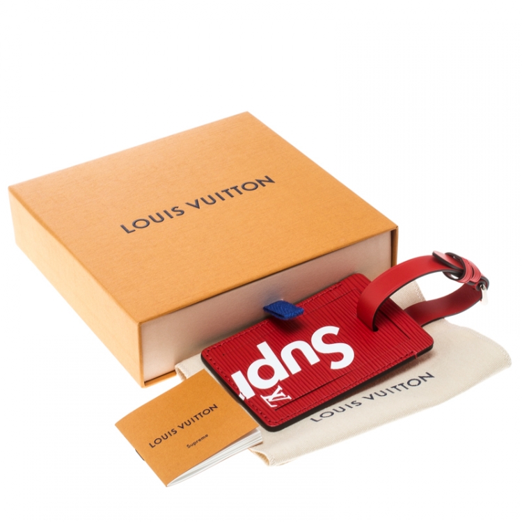 supreme lv luggage tag