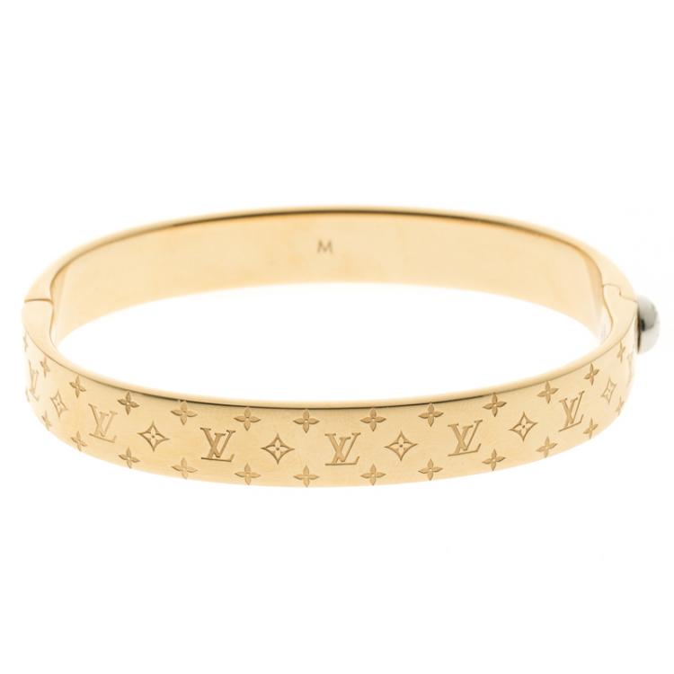Louis Vuitton - Nanogram Cuff - Metal - Gold - Size: M - Luxury