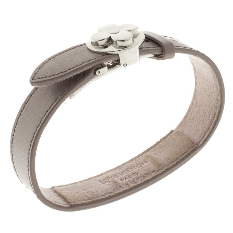 Louis Vuitton Wish Leather Silver Tone Wrap Bracelet Louis Vuitton | The  Luxury Closet