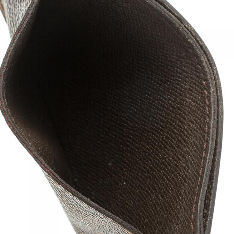 Pre Owned Louis Vuitton Damier Ebene Canvas Card Holder