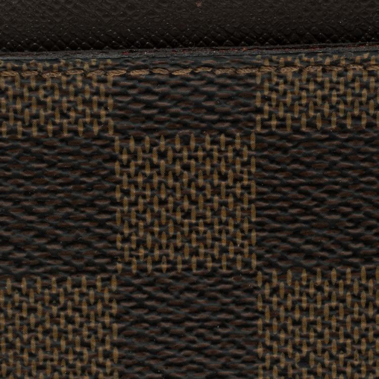 Pre Owned Louis Vuitton Damier Ebene Canvas Card Holder