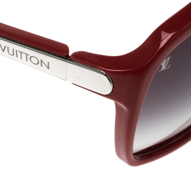 Pre Owned Louis Vuitton Red/Black Gradient Z0286W Evidence Sunglasses