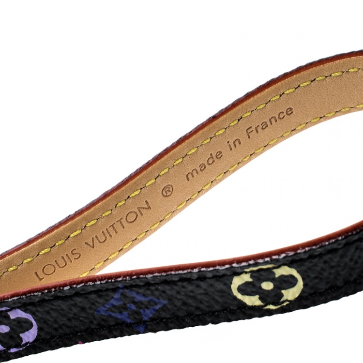 Pre Owned Louis Vuitton Black Multicolor Monogram Canvas Phone Strap