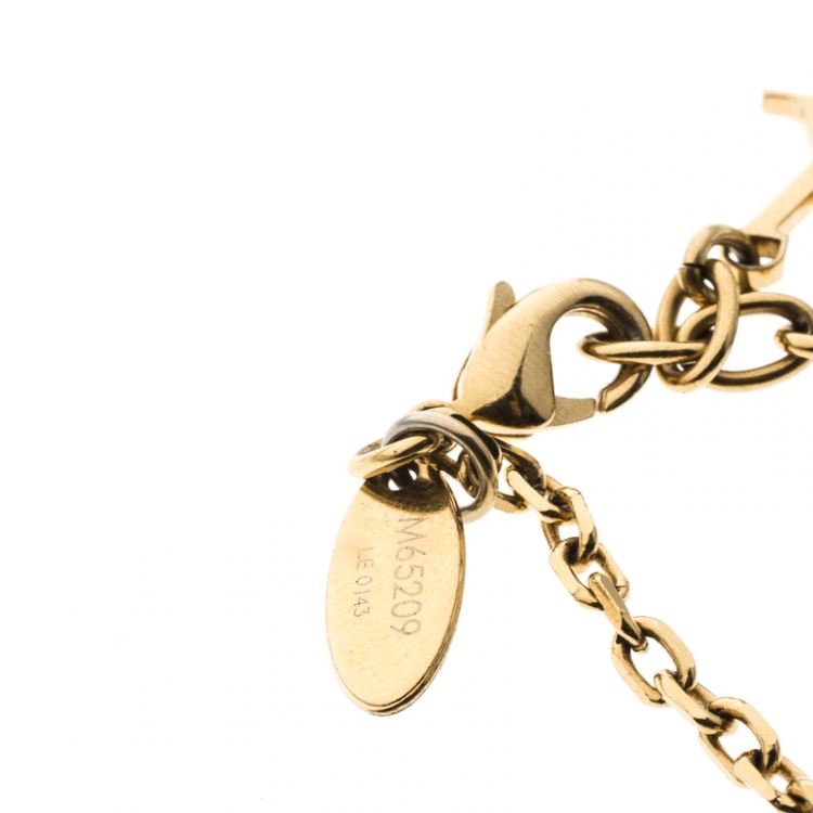 Pre Owned Louis Vuitton Gamble Gold Tone Bracelet