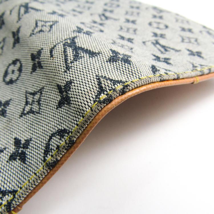 Pre Owned Louis Vuitton Blue Monogram Mini Lin Agenda Cover PM