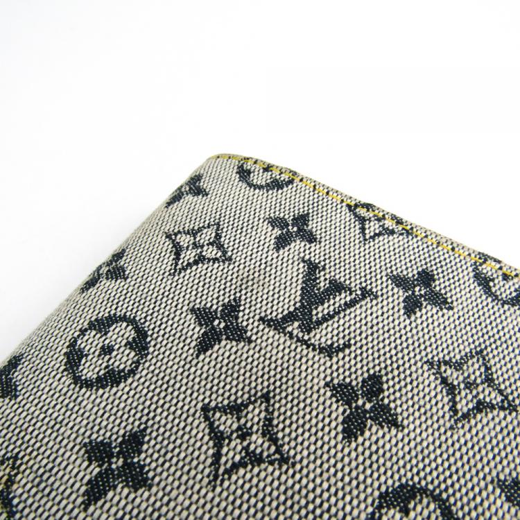 Pre Owned Louis Vuitton Blue Monogram Mini Lin Agenda Cover PM