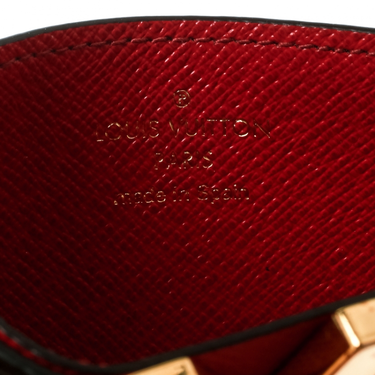 Pre Owned Louis Vuitton Red Monogram Canvas and Leather Kimono Card Case