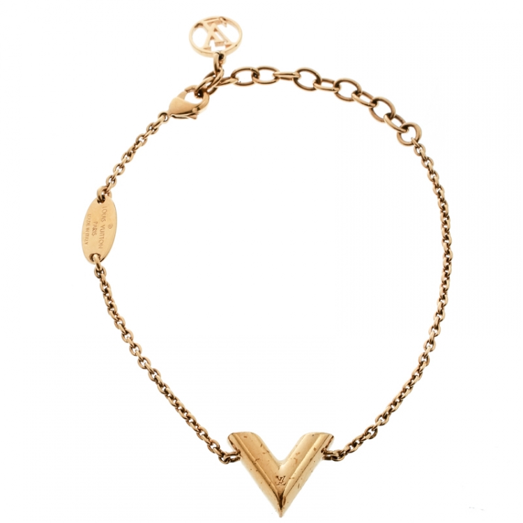 Louis Vuitton Essential V Gold Tone Bracelet Louis Vuitton | The Luxury  Closet