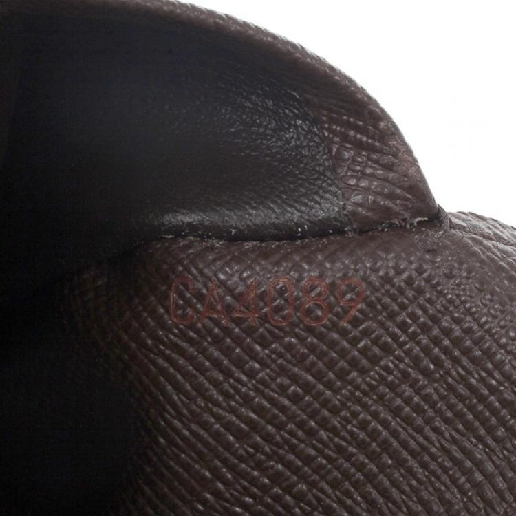 Pre Owned Louis Vuitton Damier Ebene Canvas Passport Cover