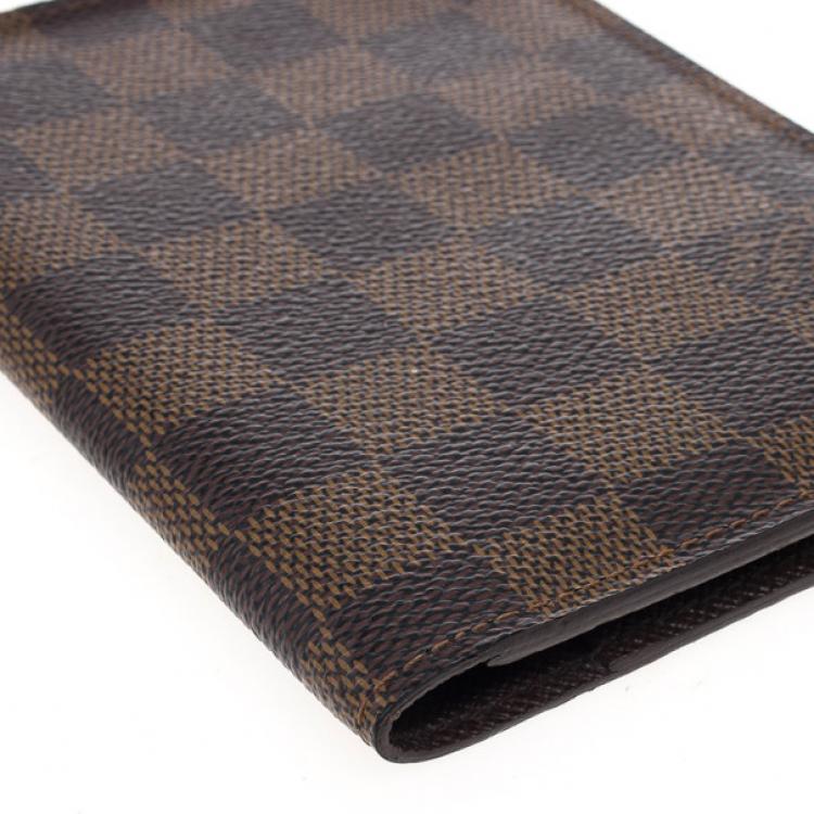 Pre Owned Louis Vuitton Damier Ebene Canvas Passport Cover