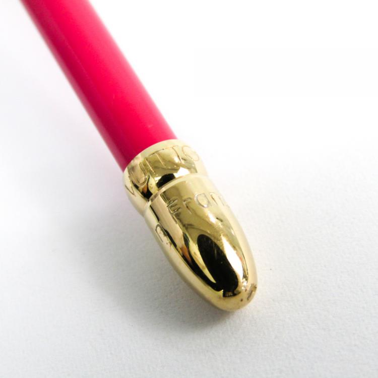 Pre Owned Louis Vuitton Pink Enamel Steel Agenda Ballpoint Pen