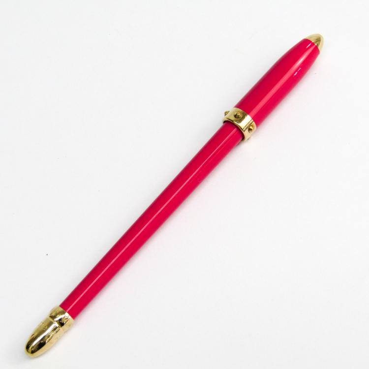 Pre Owned Louis Vuitton Pink Enamel Steel Agenda Ballpoint Pen