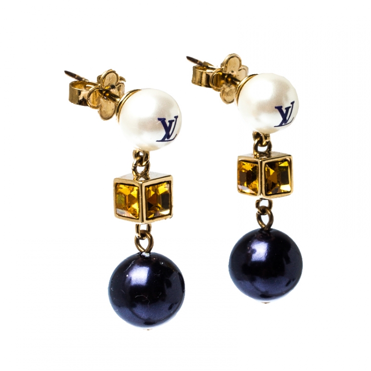 luxury earrings for women lv logo