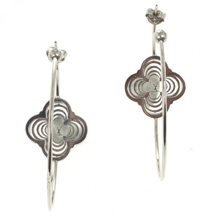 vuitton silver earrings