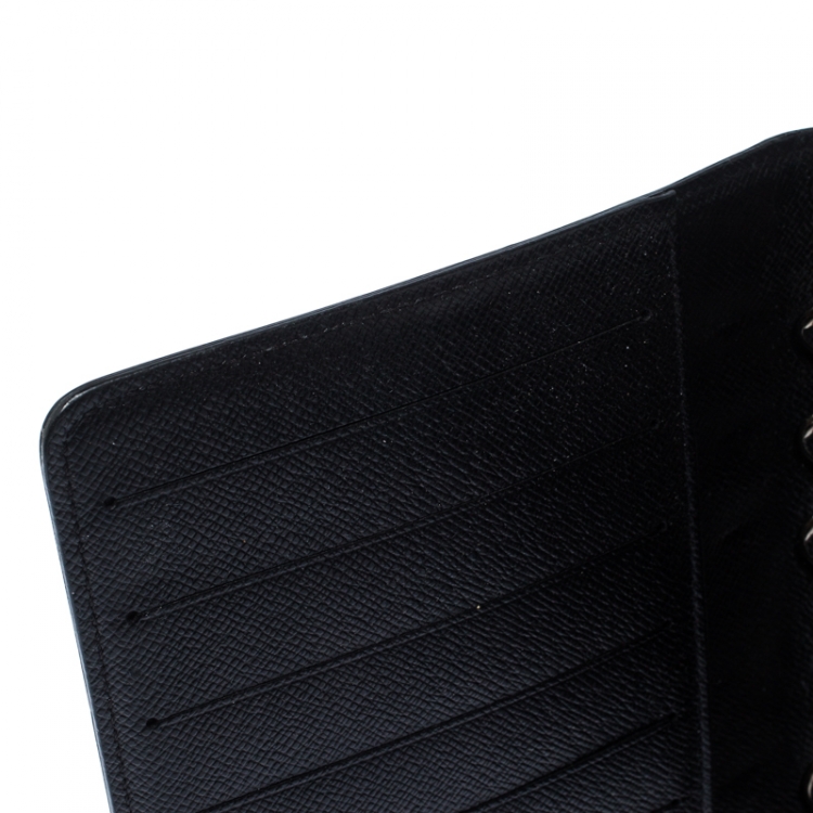 Pre Owned Louis Vuitton Black Epi Leather Medium Ring Agenda Cover 