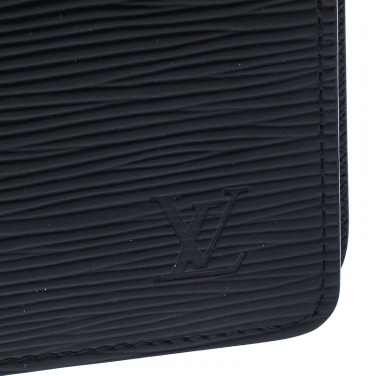Pre Owned Louis Vuitton Black Epi Leather Medium Ring Agenda Cover 