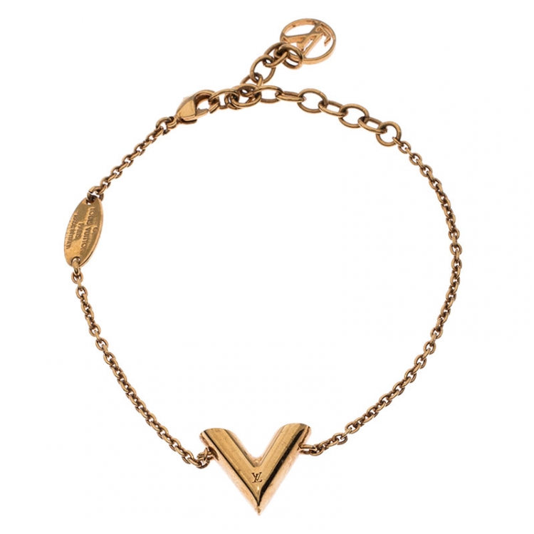 Louis Vuitton Louis Vuitton Essential V Gold-tone Chain Bracelet