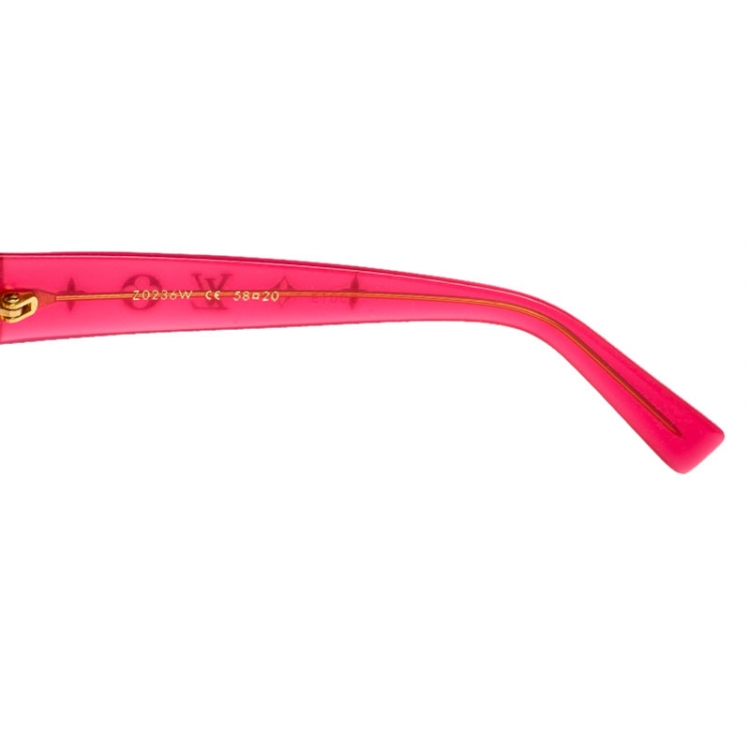 Pre Owned Louis Vuitton Pink/ Pink Gradient Z0236W Oval Sunglasses