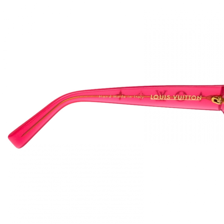 Pre Owned Louis Vuitton Pink/ Pink Gradient Z0236W Oval Sunglasses