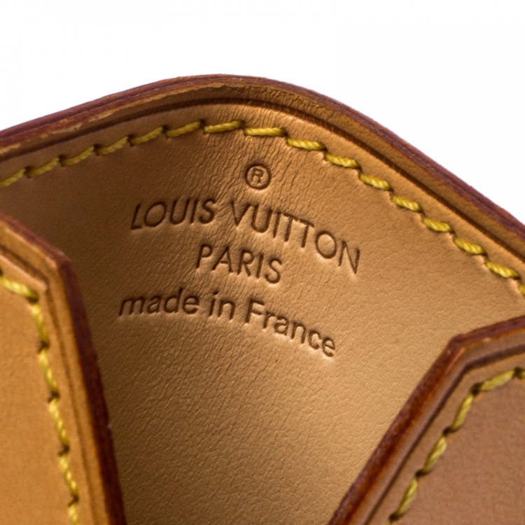 Pre Owned Louis Vuitton Tan Leather X Beverly Hills Card Case