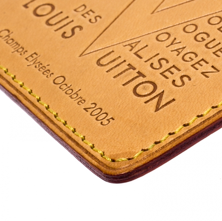 Pre Owned Louis Vuitton Tan Leather X Beverly Hills Card Case