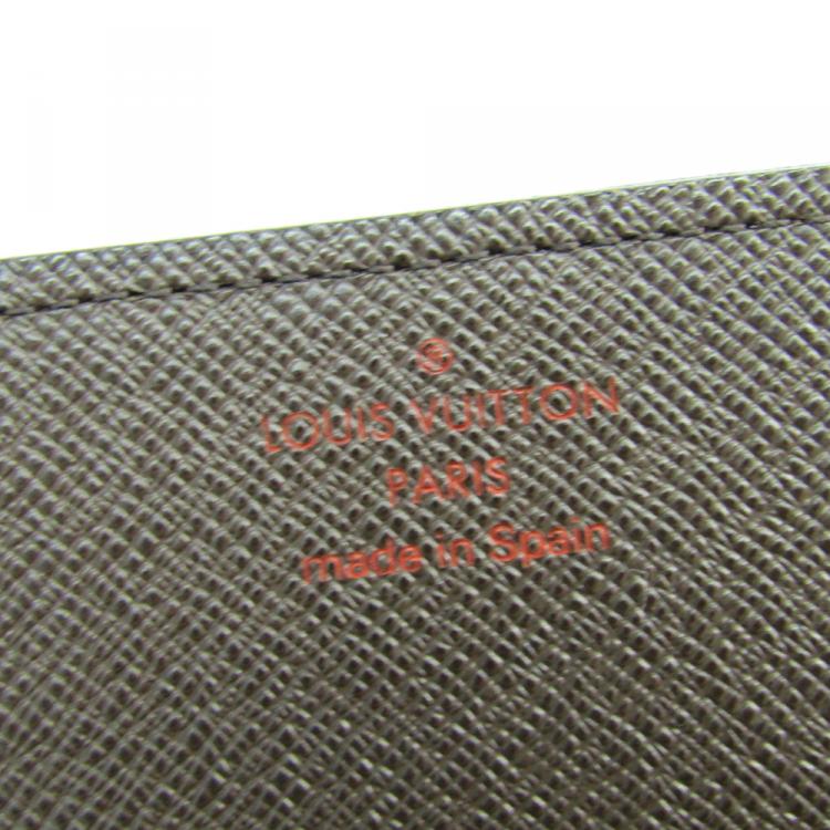 Pre Owned Louis Vuitton Damier Ebene Canvas Card Case