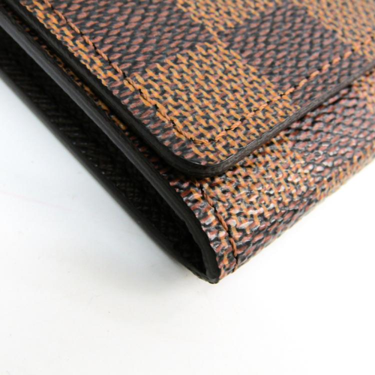 Pre Owned Louis Vuitton Damier Ebene Canvas Card Case