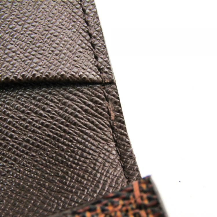 Pre Owned Louis Vuitton Damier Ebene Canvas Card Case