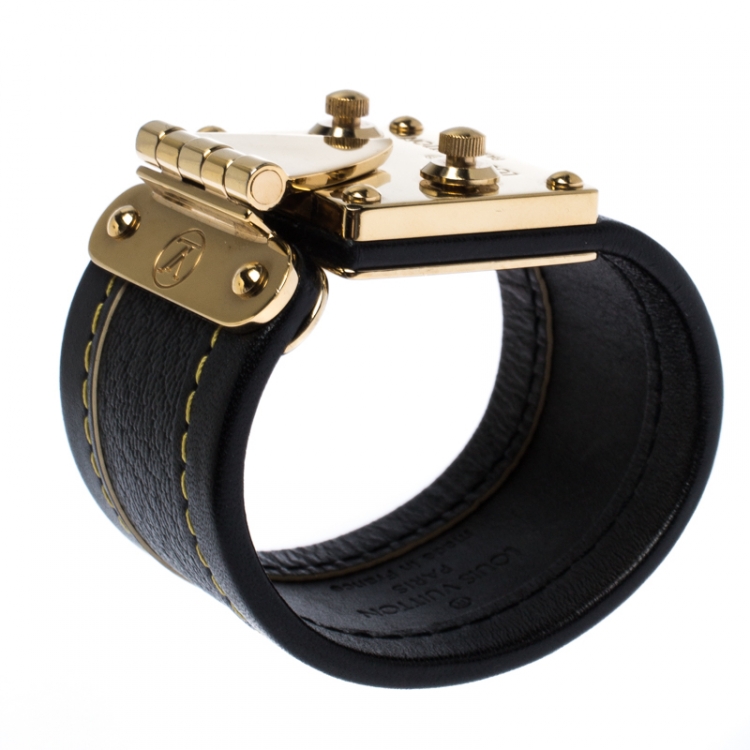 Louis Vuitton Leather Bracelet With Locking