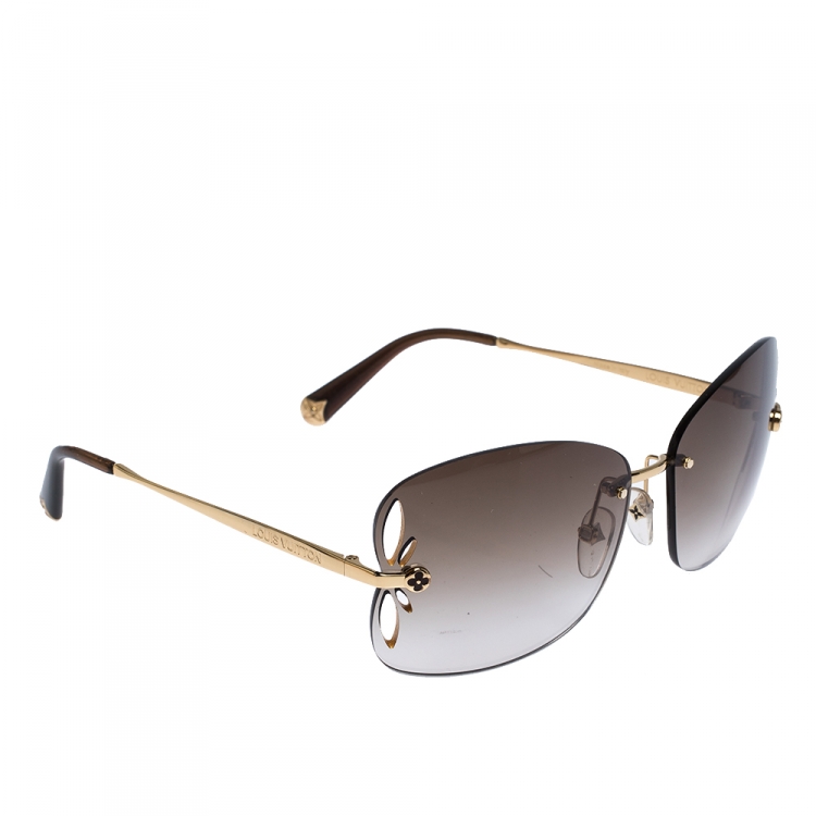 Louis Vuitton Brown/Gold Gradient Z0371U Lily Sunglasses Louis Vuitton |  The Luxury Closet
