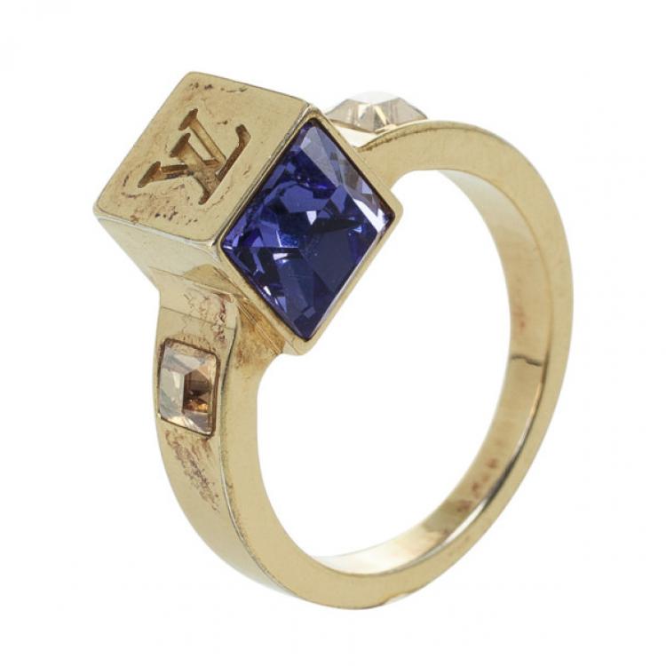 Louis Vuitton Gamble Charm Ring - Size 5  Rent Louis Vuitton jewelry for  $55/month