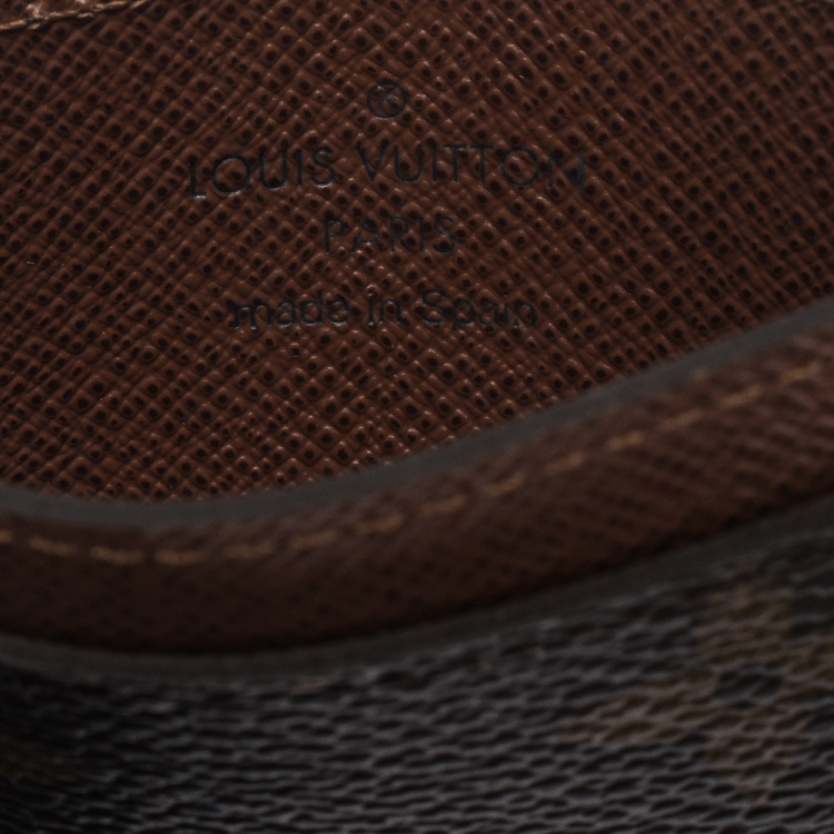 Pre Owned Louis Vuitton Brown Monogram Canvas Card Holder