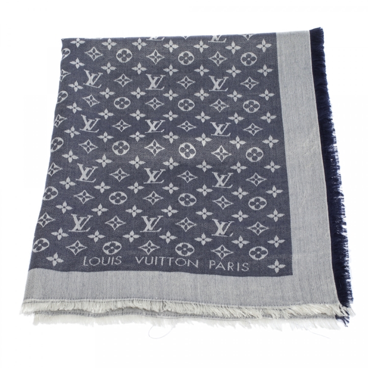 louis vuitton monogram denim shawl