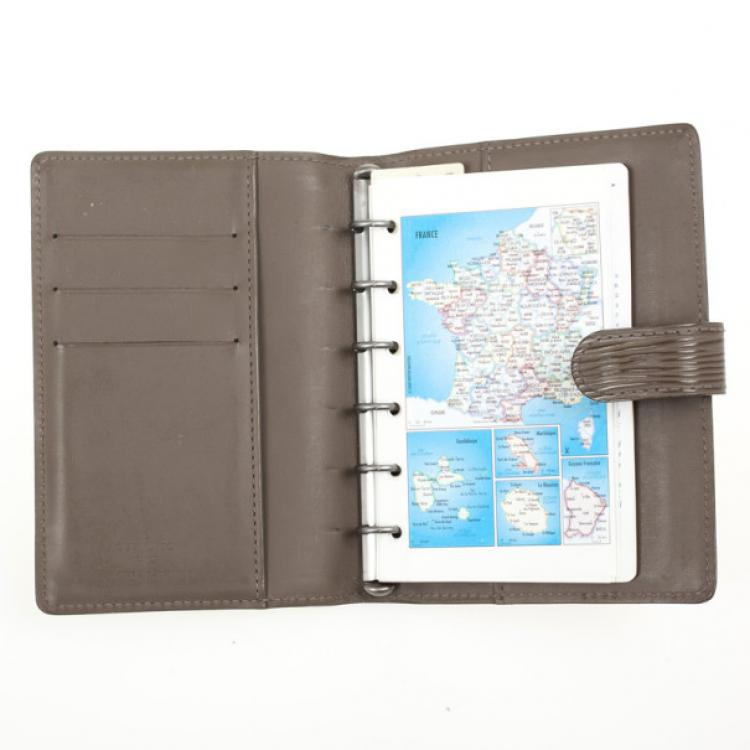 Pre Owned Louis Vuitton Small Brown Epi Leather Agenda Cover