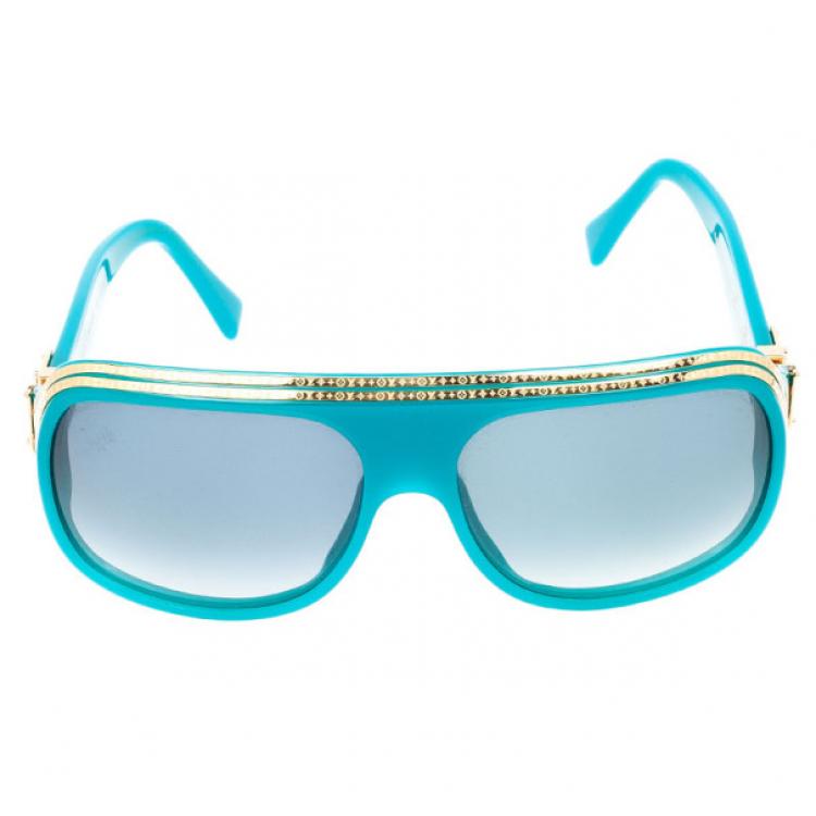 LOUIS VUITTON Millionaire Sunglasses Teal 19105