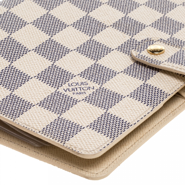 Pre Owned Louis Vuitton Damier Azur Canvas Agenda Cover