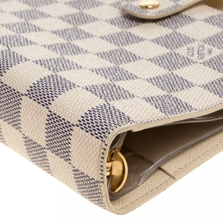 Pre Owned Louis Vuitton Damier Azur Canvas Agenda Cover
