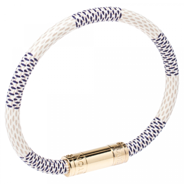 Louis Vuitton Keep It Bracelet (Damier Azur)
