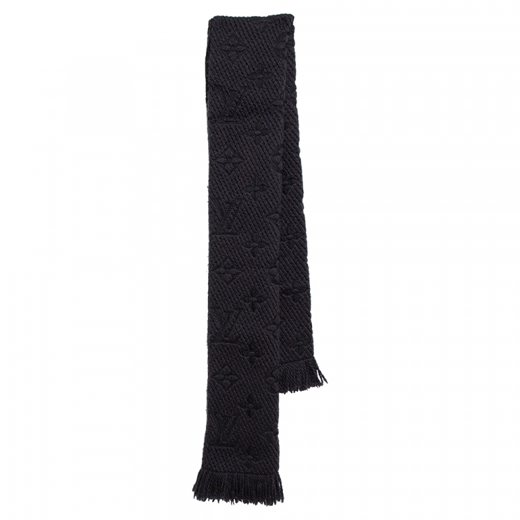 Louis Vuitton LV Logo Silk/Wool Blanket Scarf | Black/White | M71169 | NEW