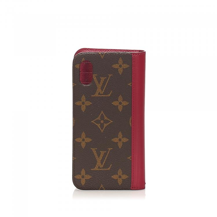 Pre Owned Louis Vuitton Brown Monogram Canvas Folio iPhone Cover