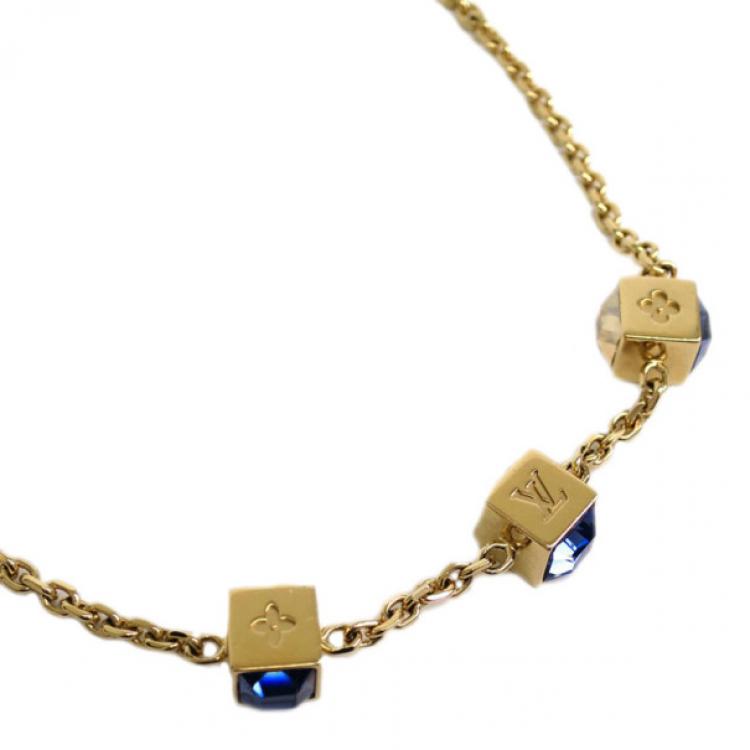 Louis Vuitton Collier Gamble Necklace Women's M66829 Chain Gold Multicolor