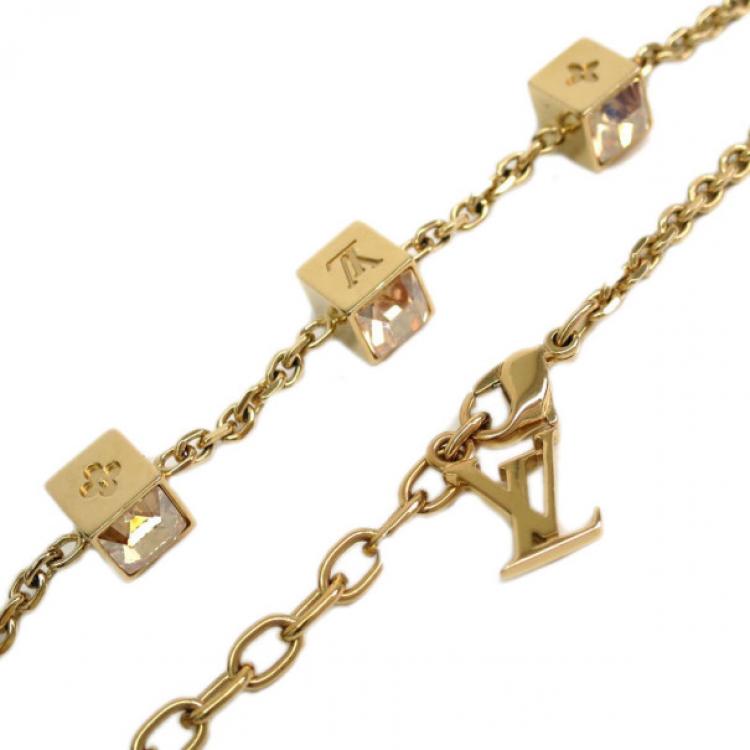 Louis Vuitton Gamble Charm Chain Necklace  Rent Louis Vuitton jewelry for  $55/month