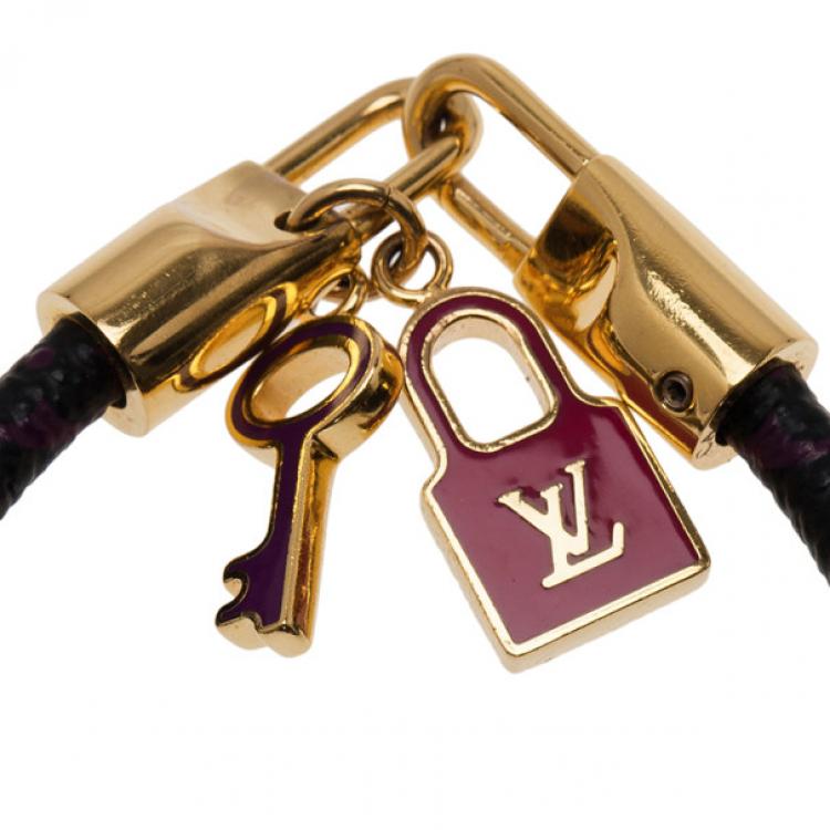 Repurposed Vuitton LV Monogram Carabiner Clasp Bracelet