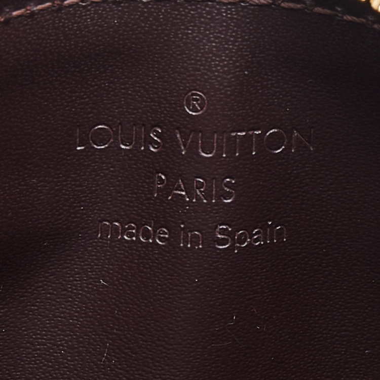 Pre Owned Louis Vuitton Amarante Monogram Vernis Key Pouch