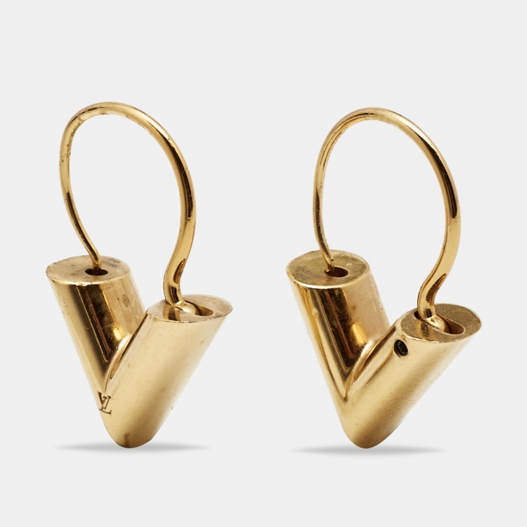 Louis Vuitton Buckle Dreille Lock It Earrings GP Padlock Key Gold Hardware  72506  eBay